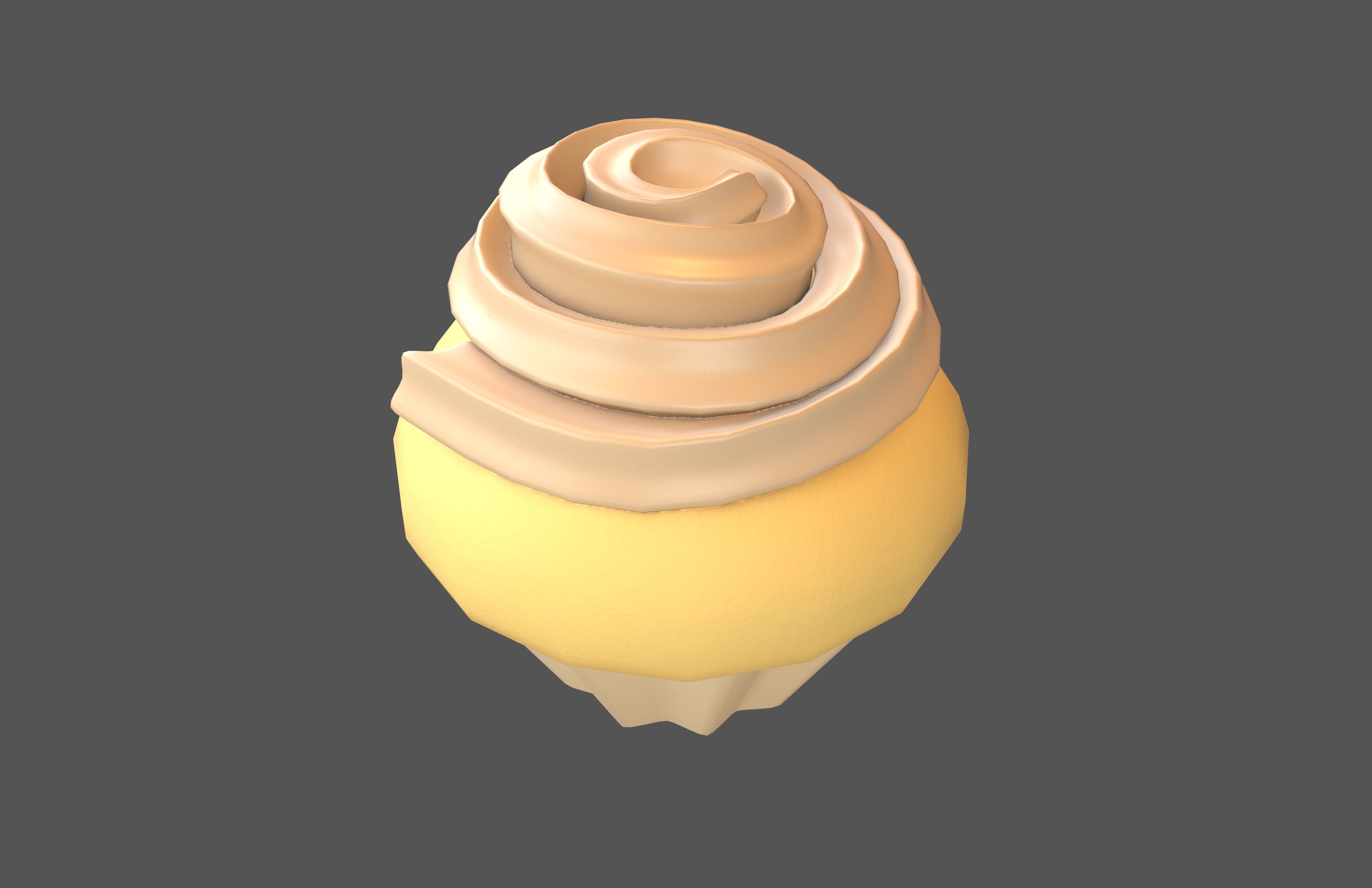 Cup Cake v2 003 Low-poly 3D model_4