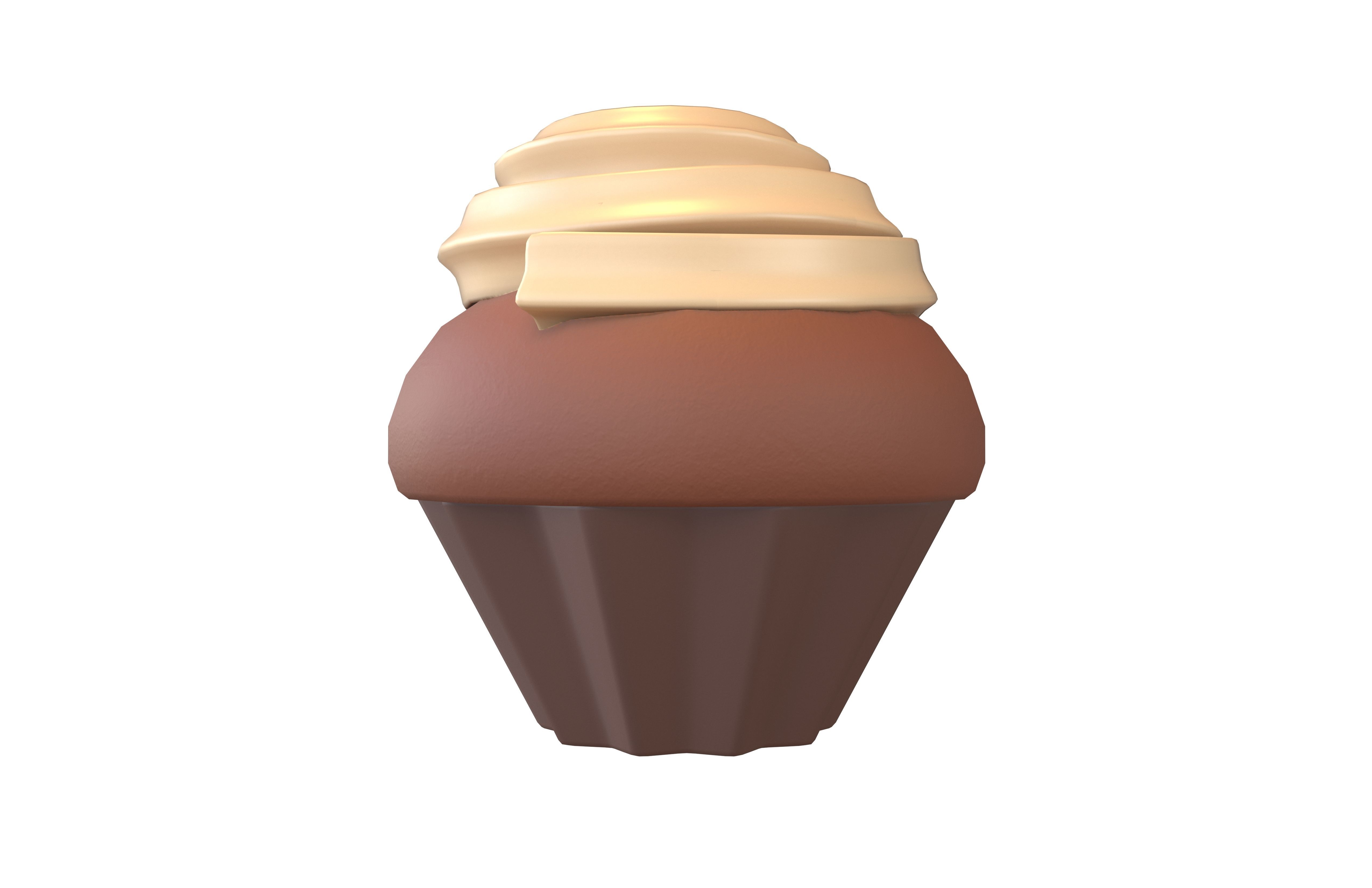 Cup Cake v2 004 Low-poly 3D model_2