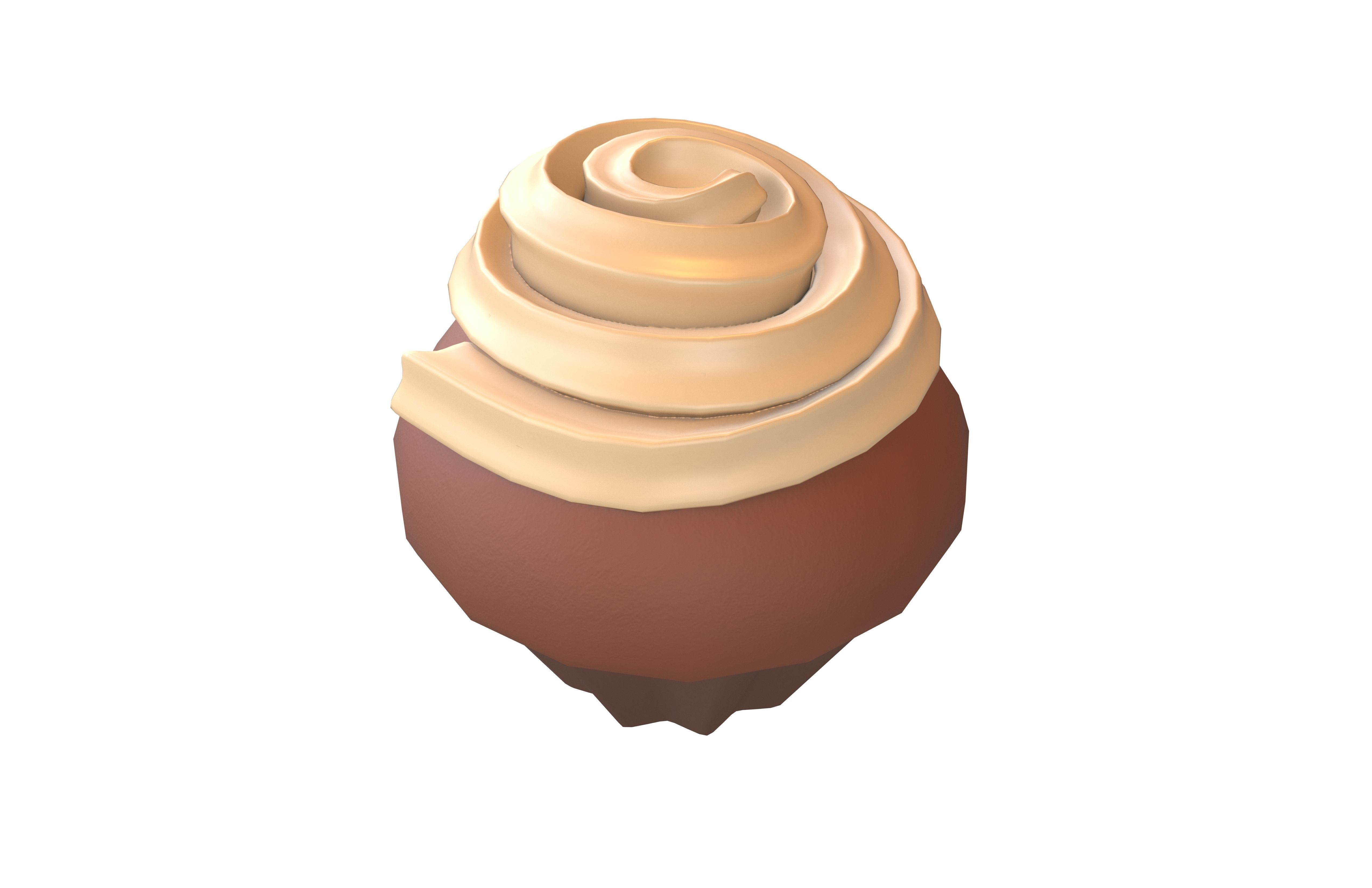 Cup Cake v2 004 Low-poly 3D model_3