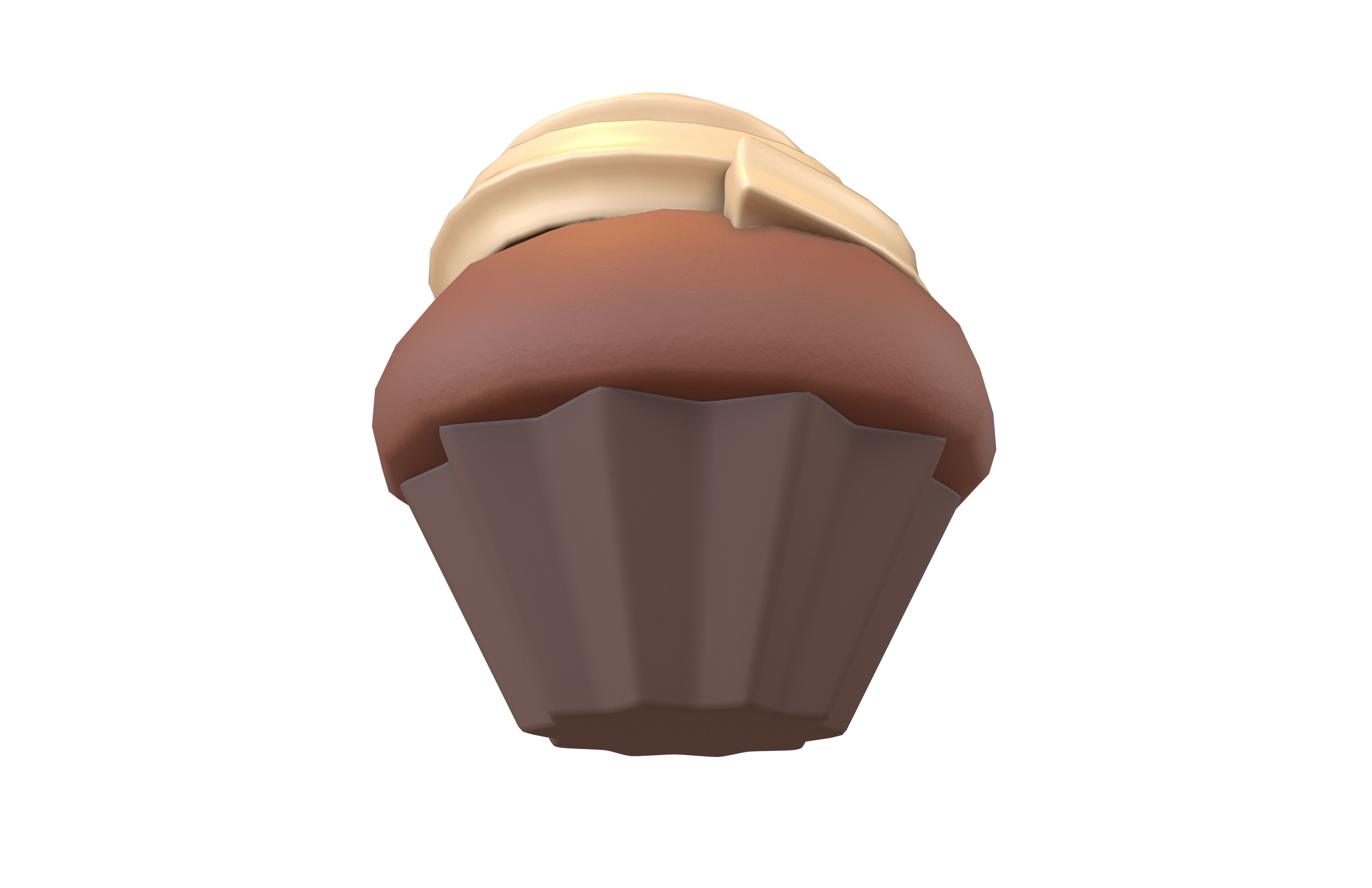 Cup Cake v2 004 Low-poly 3D model_1