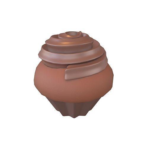 Cup Cake v2 006 Low-poly 3D model