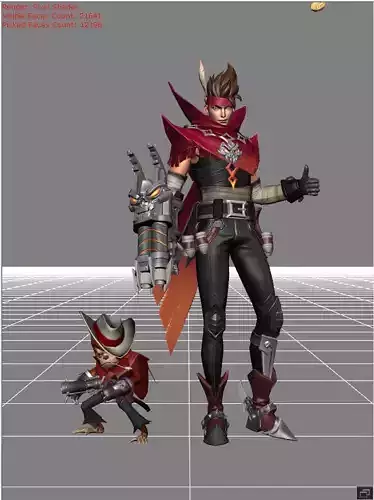 Claude Blazing Trace Low-poly 3D model