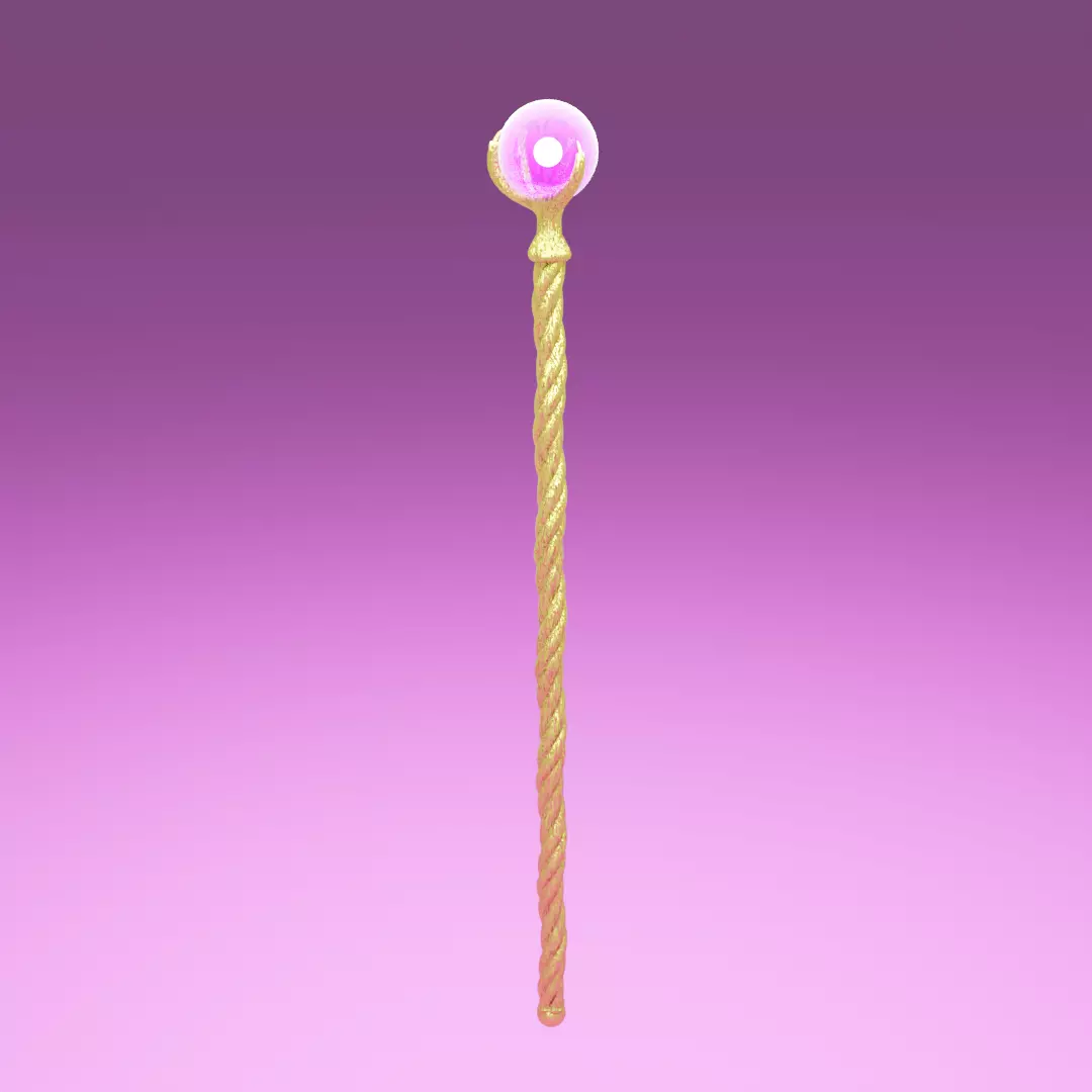 Eagle claw staff Low-poly 3D model