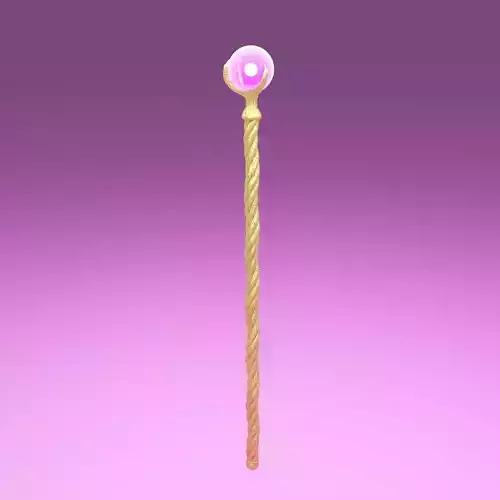 Eagle claw staff Low-poly 3D model
