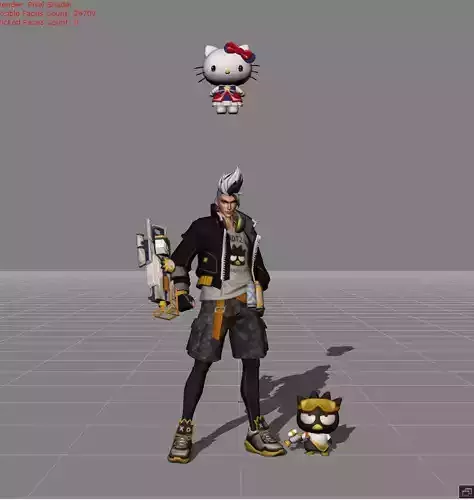 Claude Bad Bro Low-poly 3D model