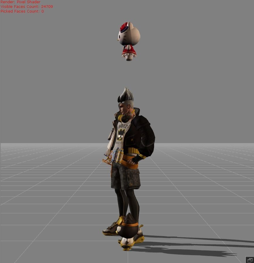 Claude Bad Bro Low-poly 3D model_2