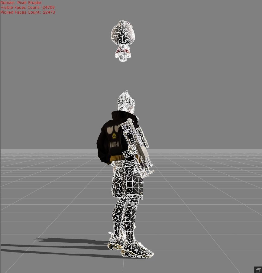 Claude Bad Bro Low-poly 3D model_5