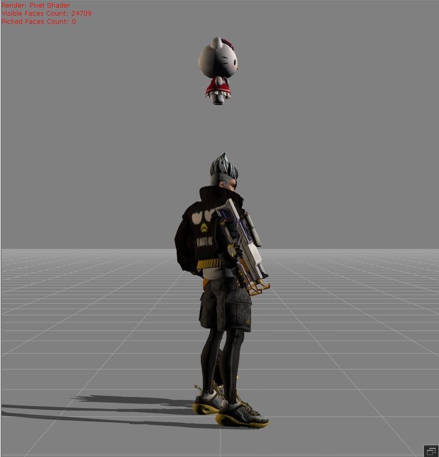 Claude Bad Bro Low-poly 3D model_1