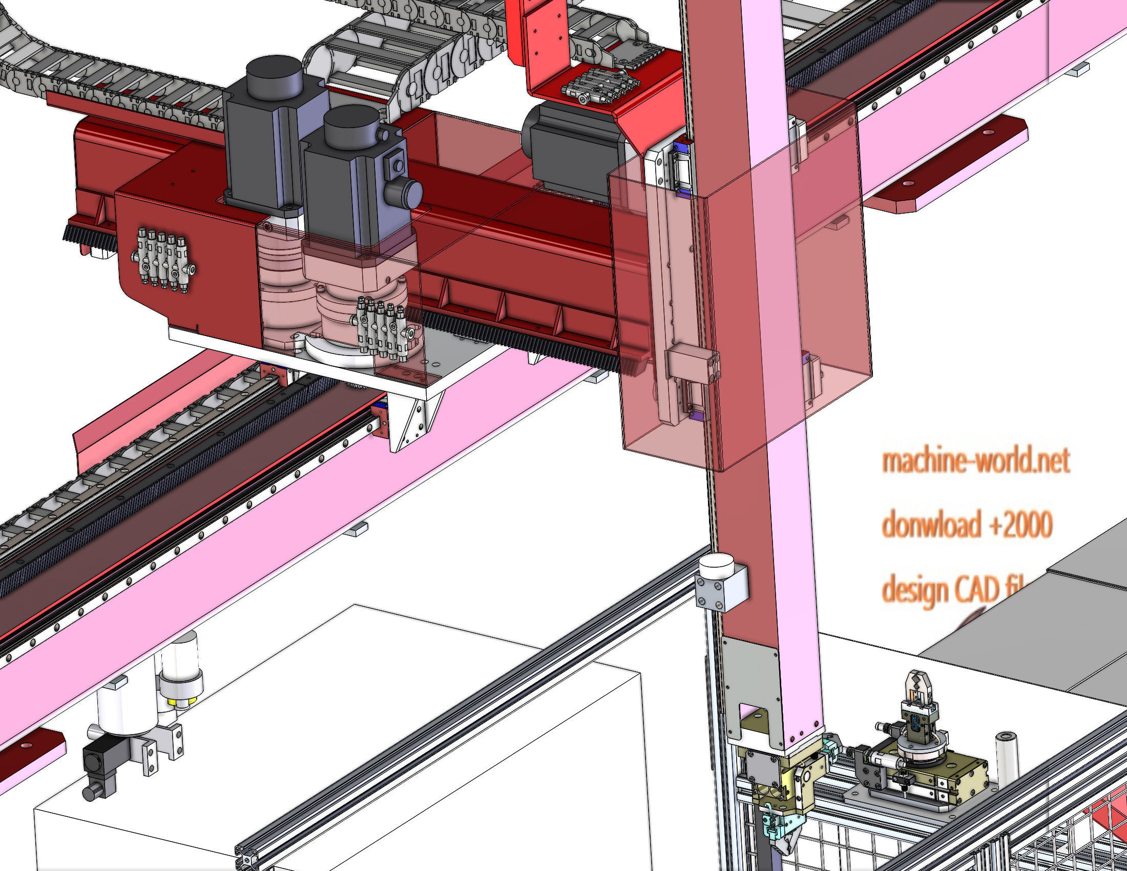 industrial 3D model CNC loading unloading machine 3D model | CGTrader