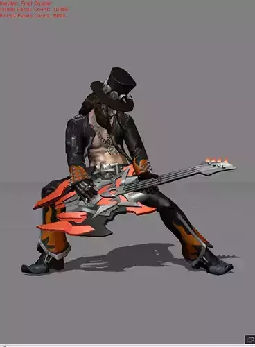 Clint Rock and Roll Low-poly 3D model