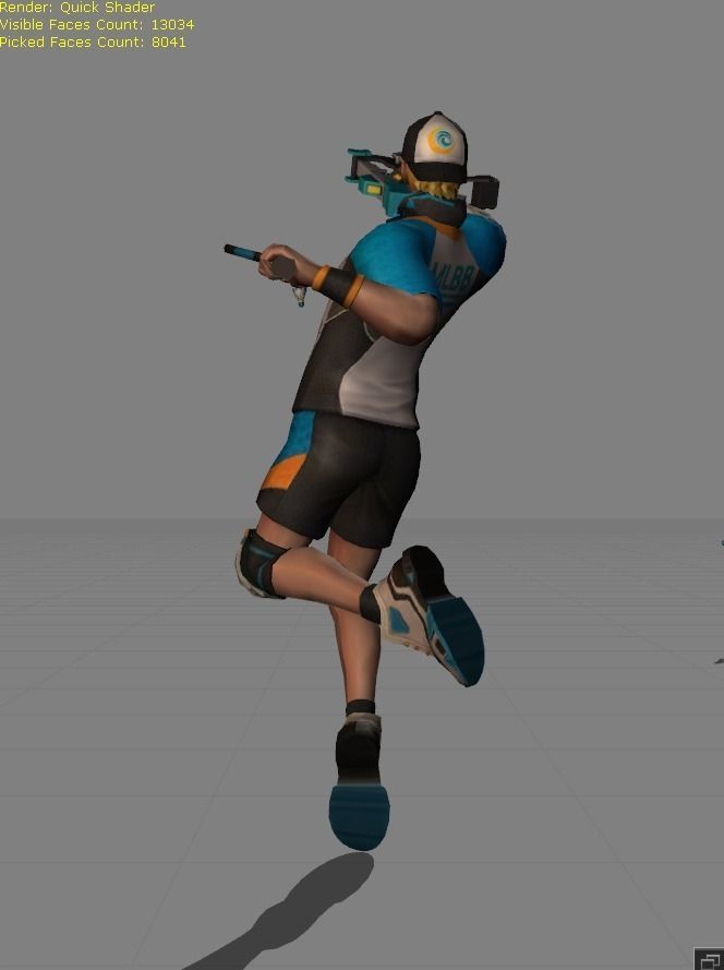 Clint Badminton Champion Low-poly 3D model_3