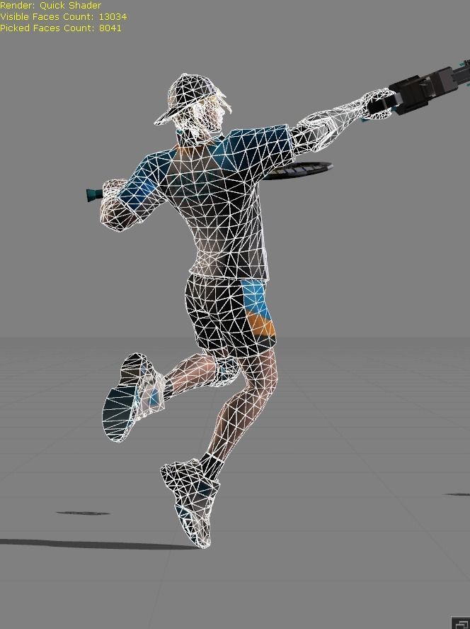 Clint Badminton Champion Low-poly 3D model_5