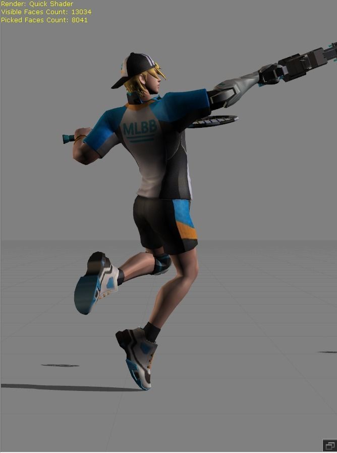 Clint Badminton Champion Low-poly 3D model_1