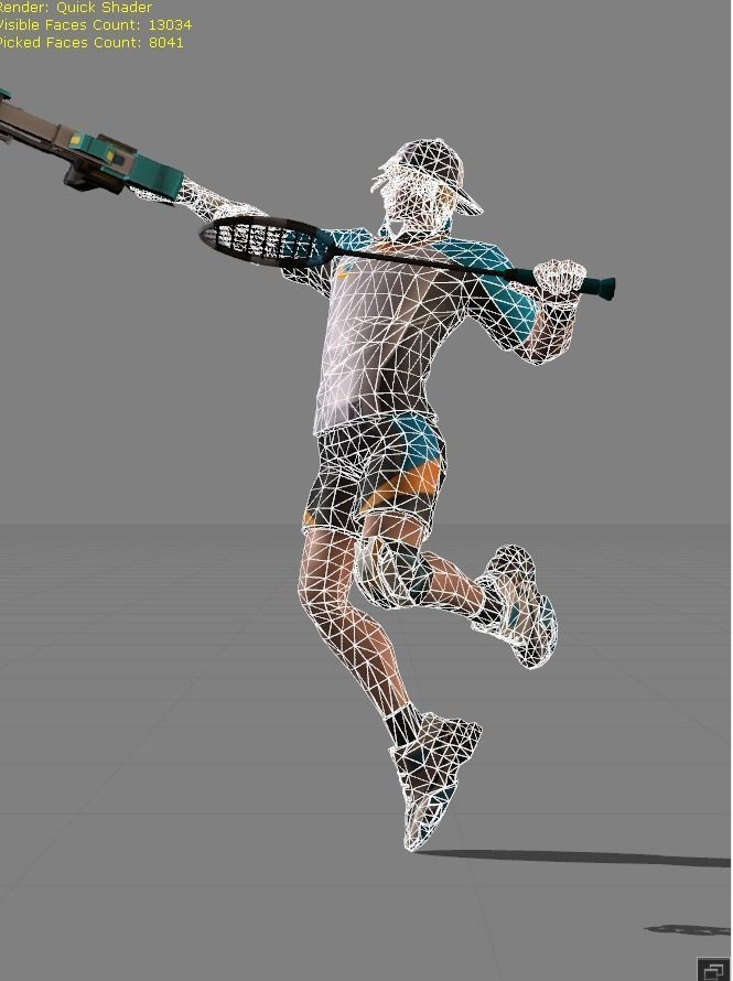 Clint Badminton Champion Low-poly 3D model_6