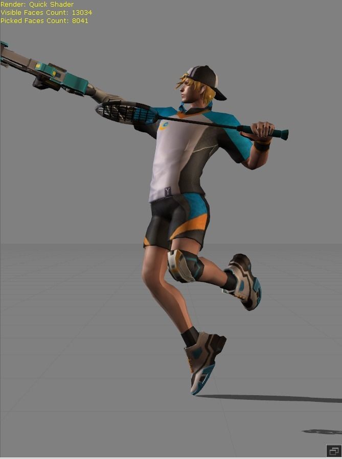 Clint Badminton Champion Low-poly 3D model_2