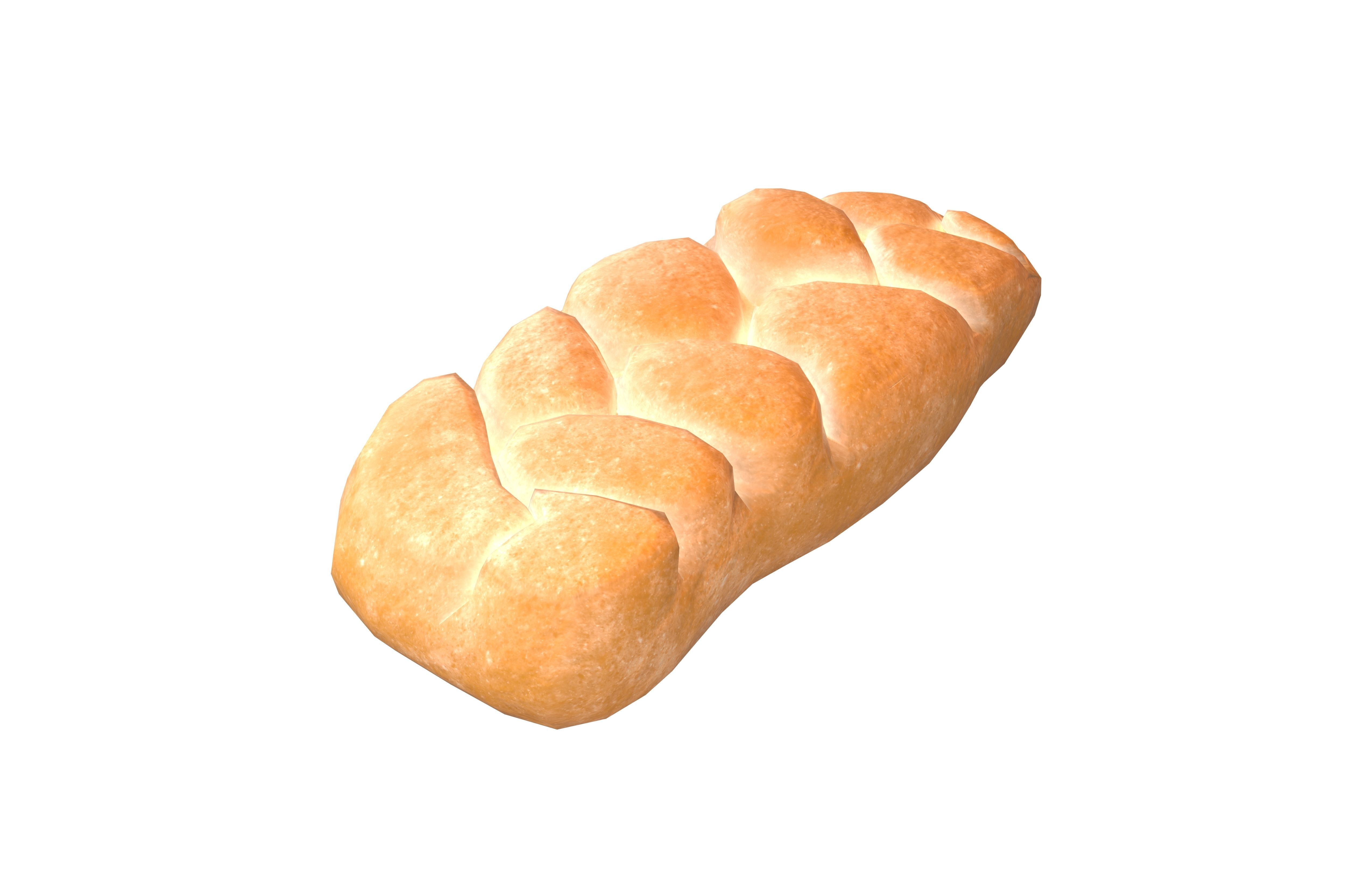 Braided Bread v1 002 Low-poly 3D model_1