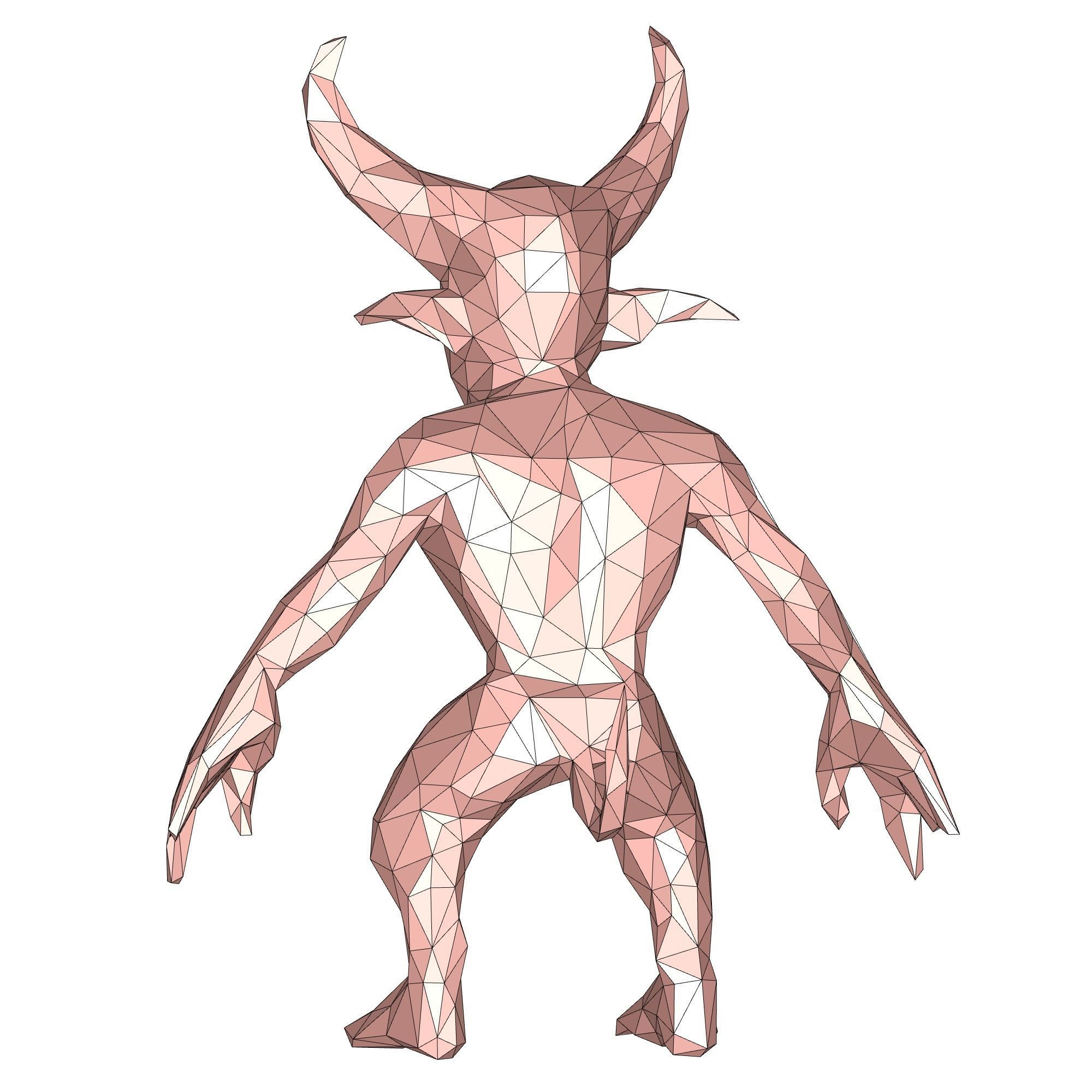 Demonix Low Poly Low-poly 3D model_4