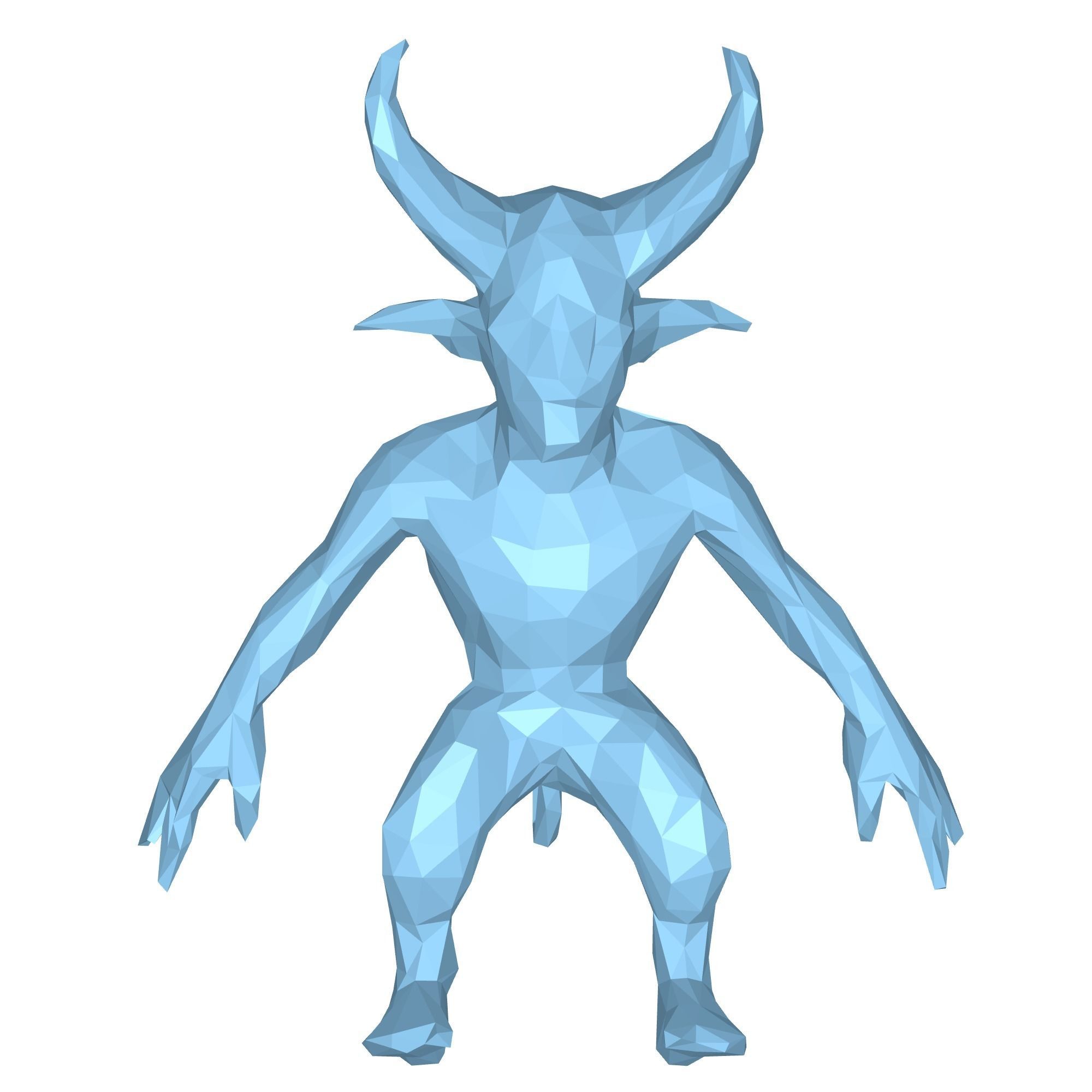 Demonix Low Poly Low-poly 3D model_7