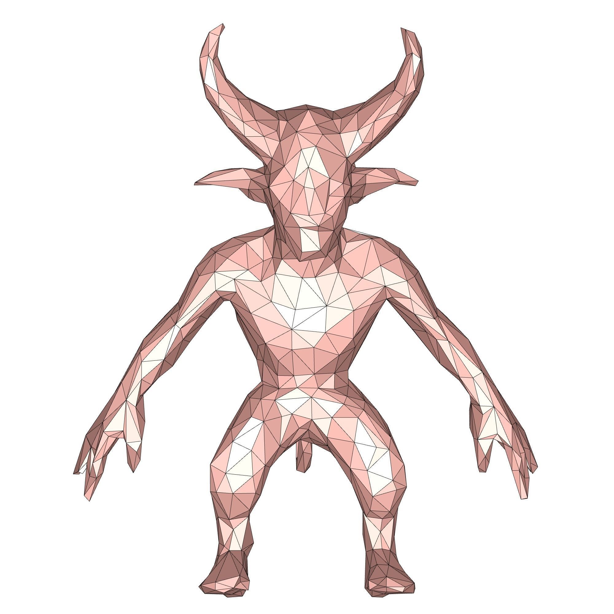 Demonix Low Poly Low-poly 3D model_1