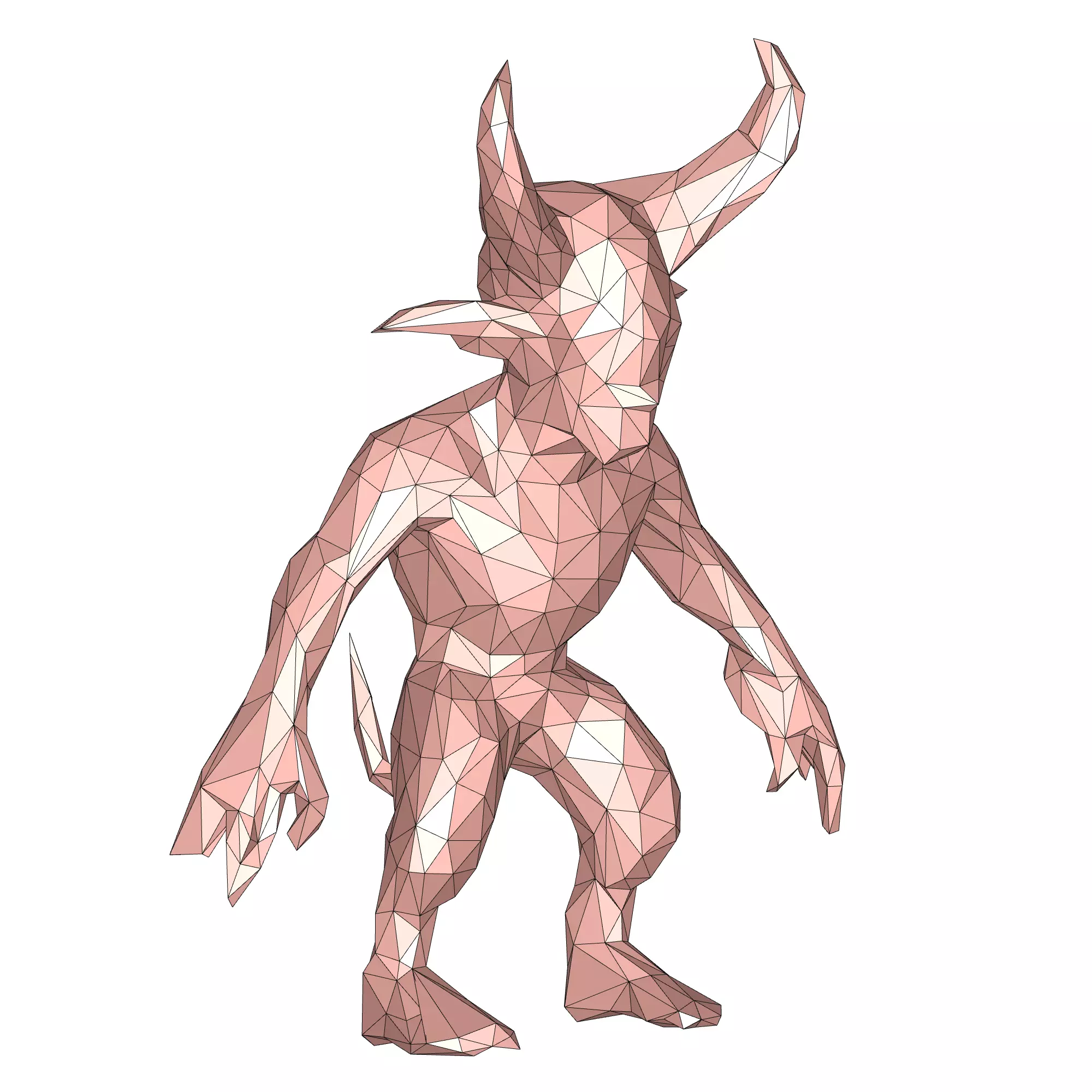 Demonix Low Poly Low-poly 3D model_0