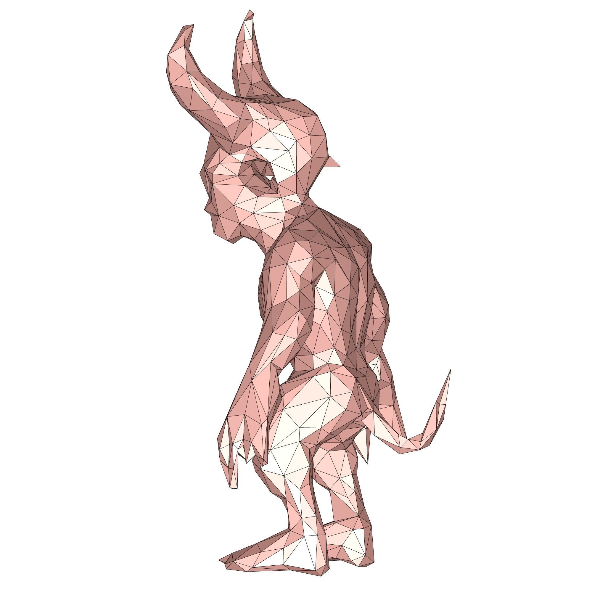 Demonix Low Poly Low-poly 3D model_3