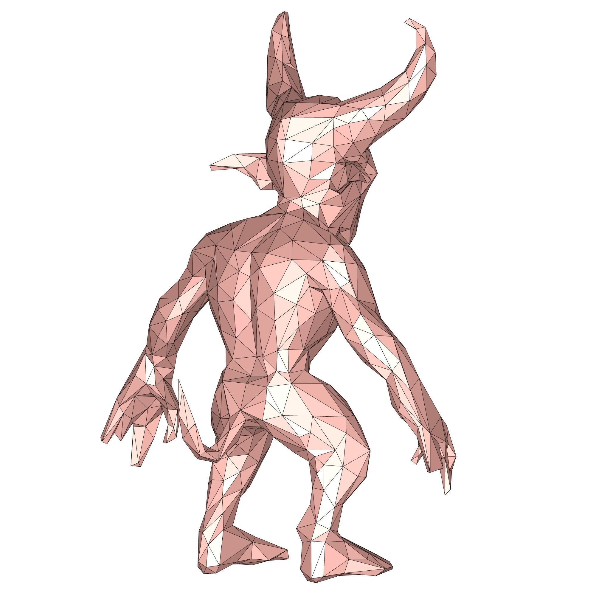 Demonix Low Poly Low-poly 3D model_5