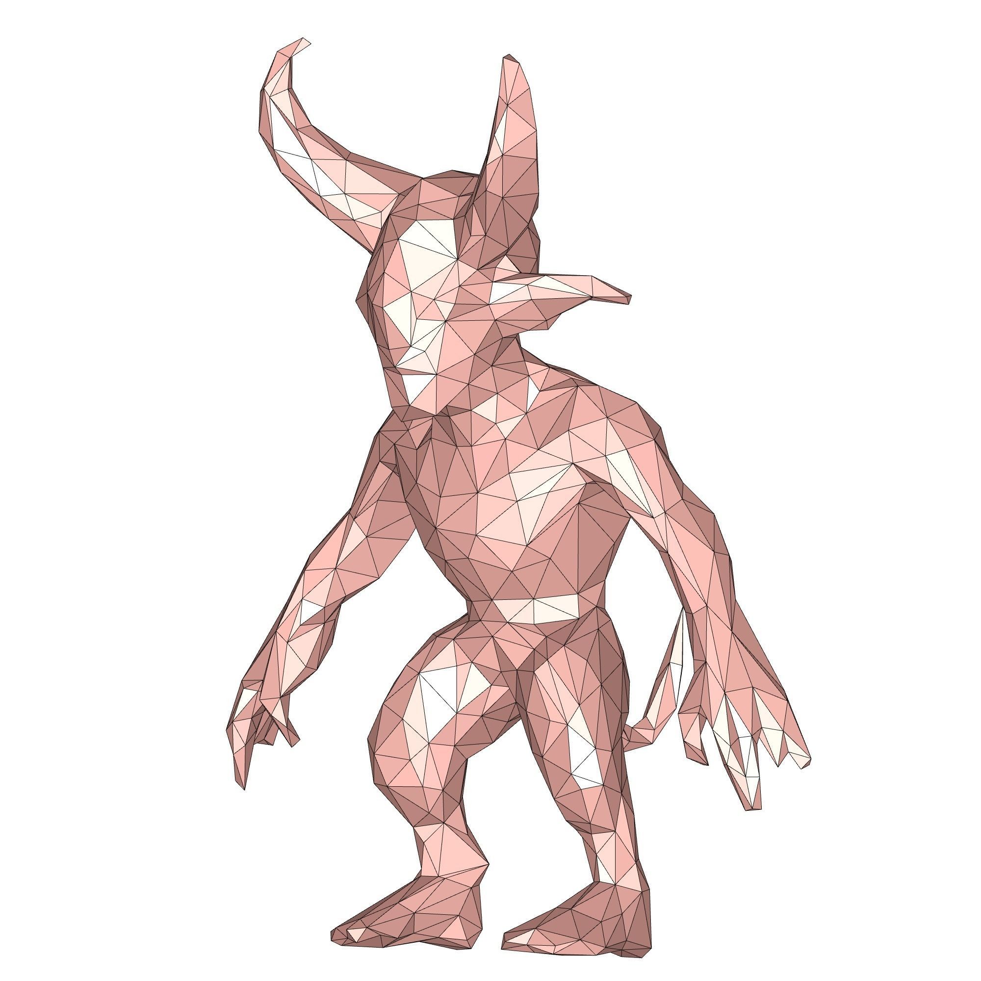 Demonix Low Poly Low-poly 3D model_2