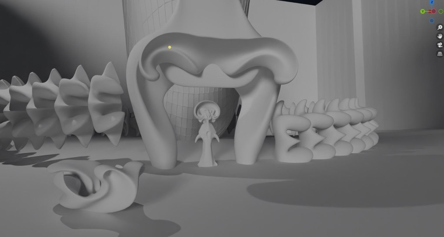 Future scene Low-poly 3D model_1