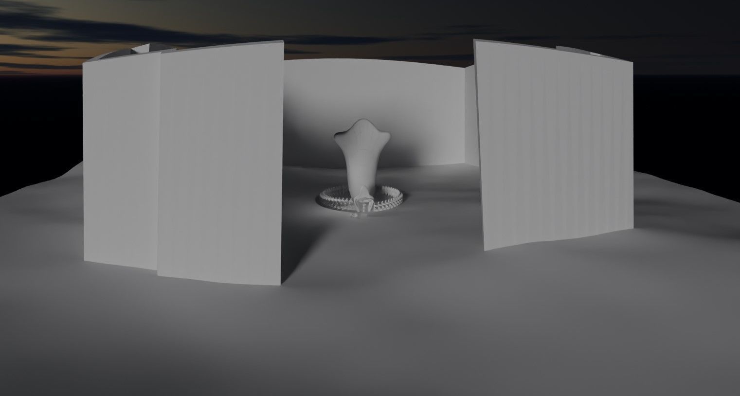 Future scene Low-poly 3D model_3