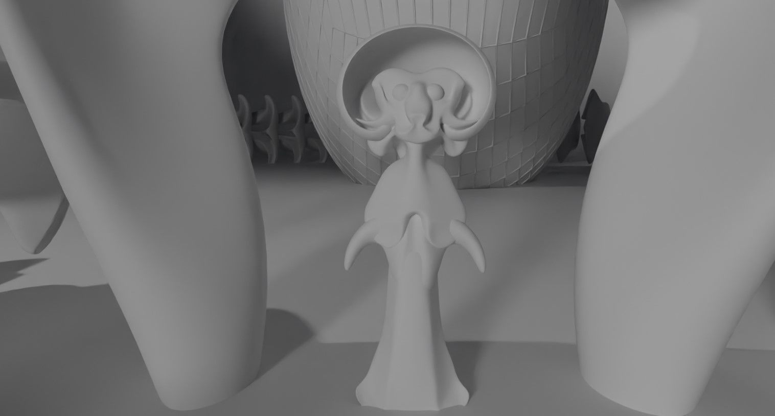 Future scene Low-poly 3D model_5