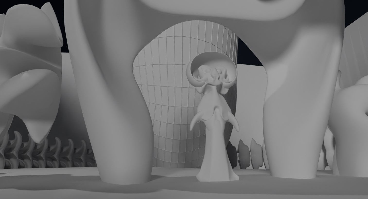 Future scene Low-poly 3D model_4