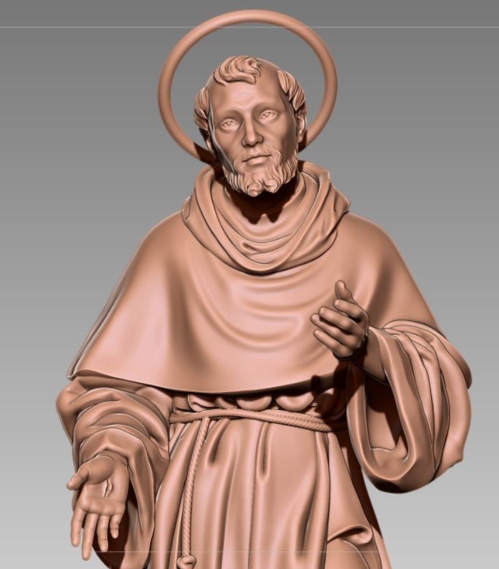 Saint Francis 3D model 3D print model_4