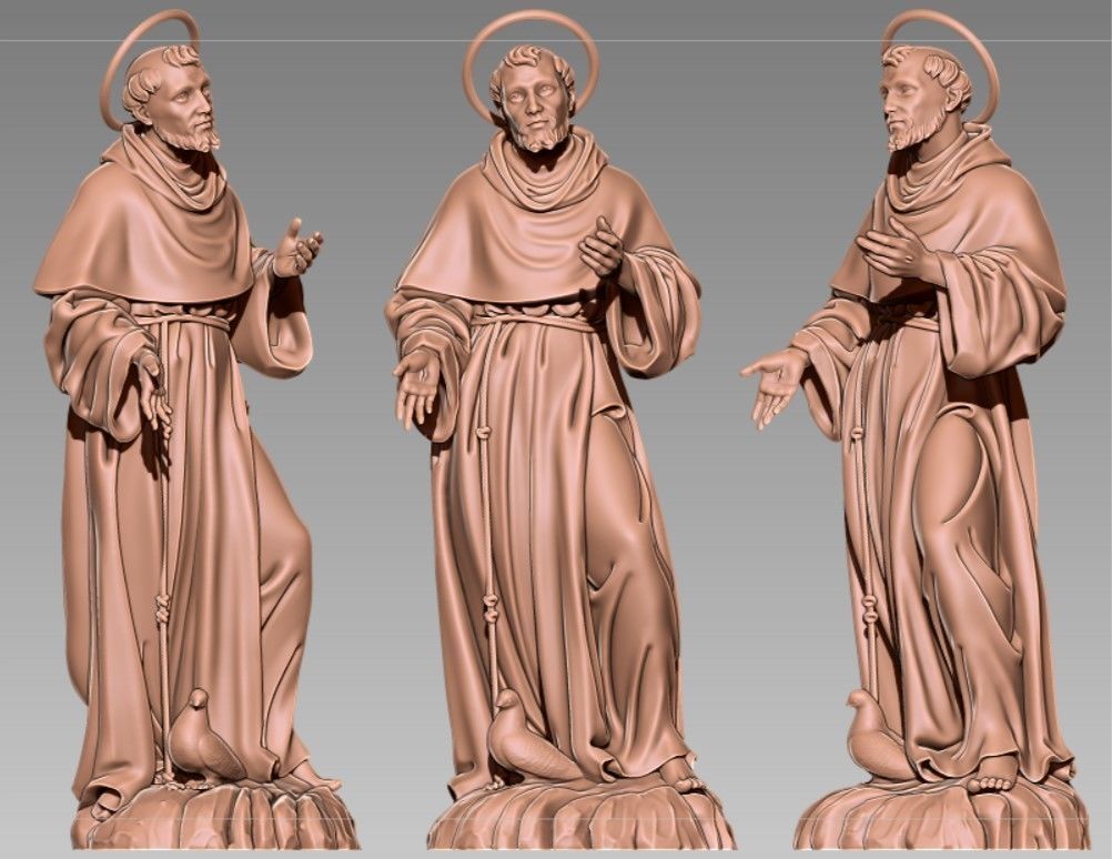 Saint Francis 3D model 3D print model_6