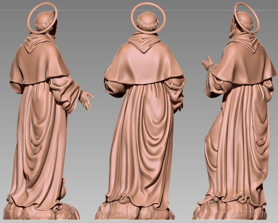 Saint Francis 3D model 3D print model_2