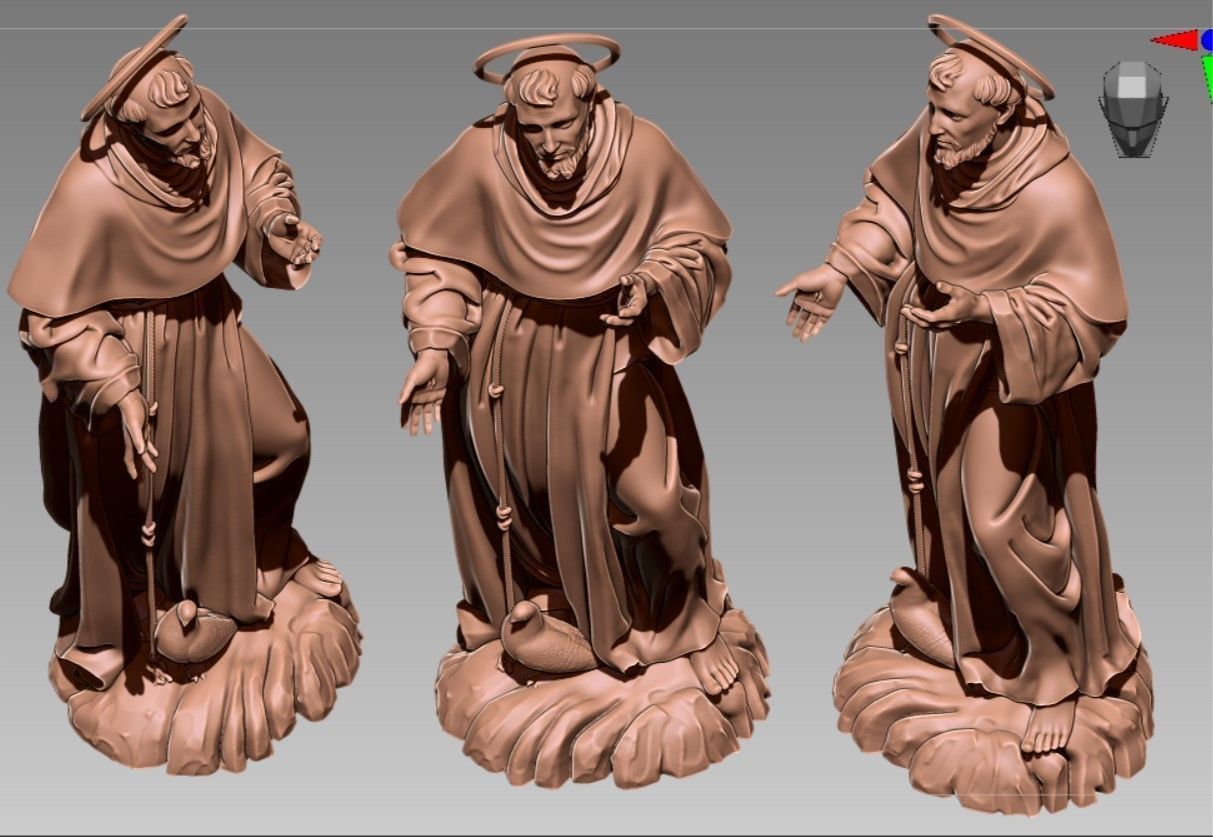 Saint Francis 3D model 3D print model_1