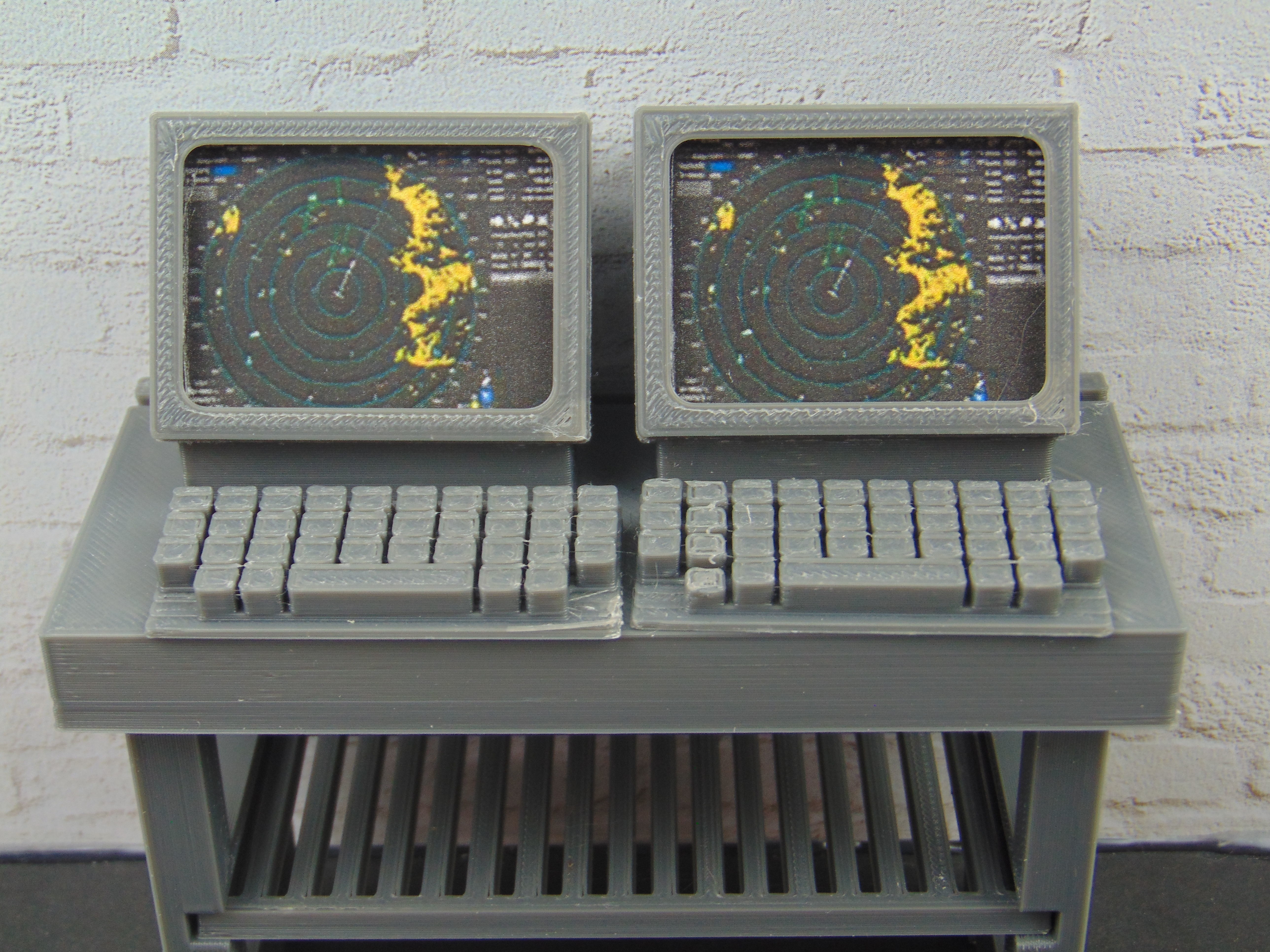112 GI JOE Mission Control Radar Monitor Diorama Prop Set 3D print model_6