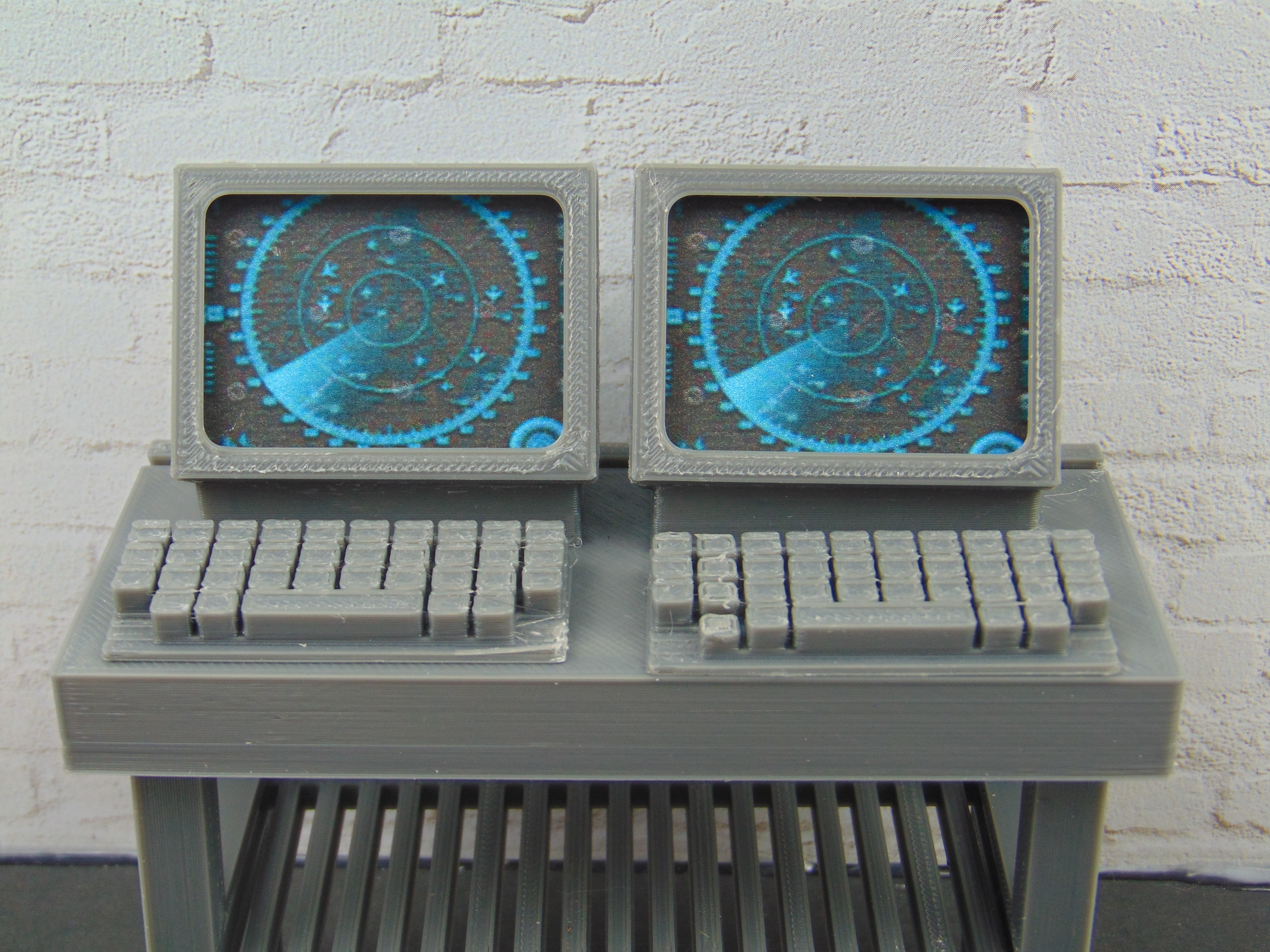 112 GI JOE Mission Control Radar Monitor Diorama Prop Set 3D print model_2