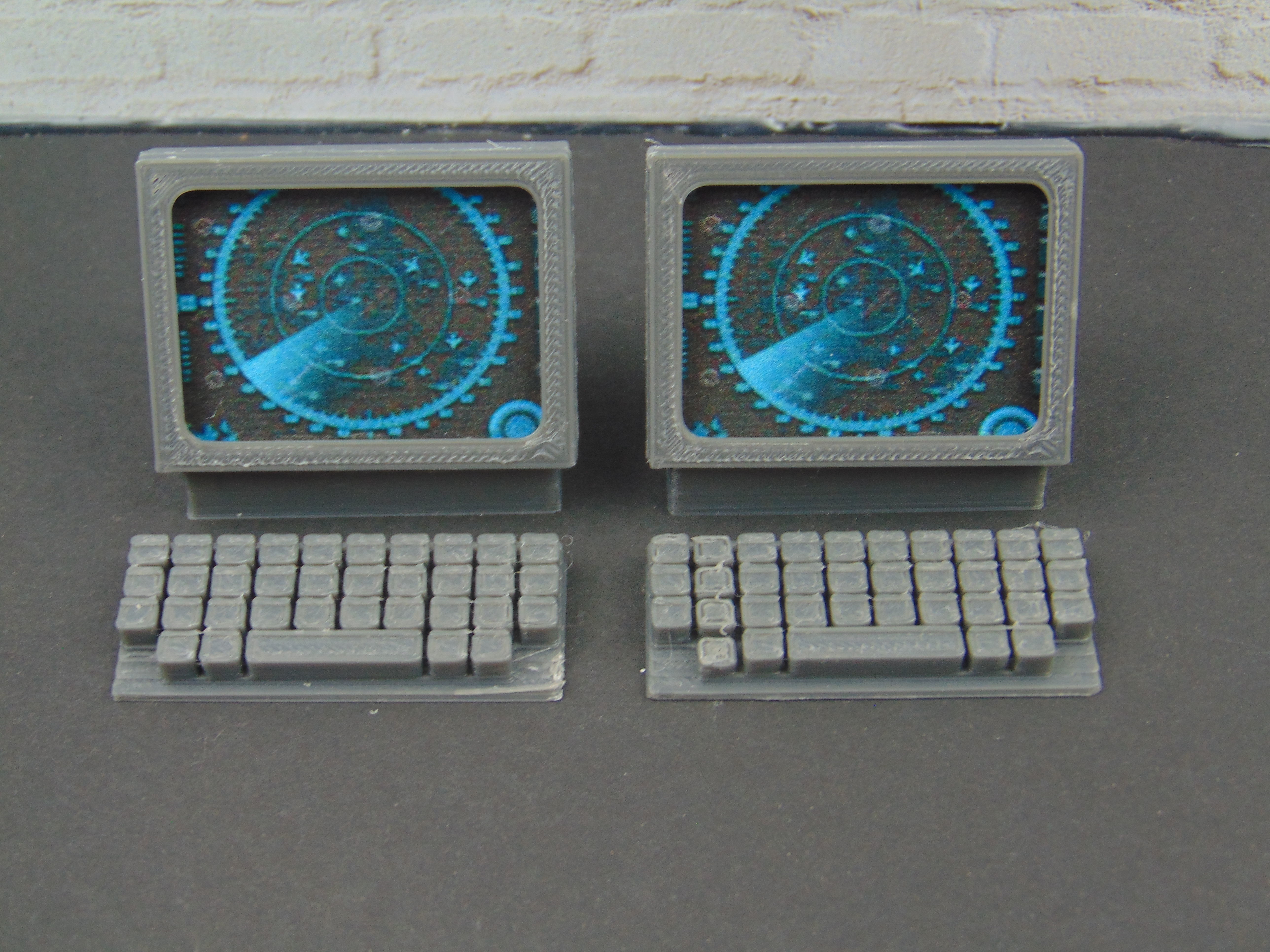 112 GI JOE Mission Control Radar Monitor Diorama Prop Set 3D print model_3