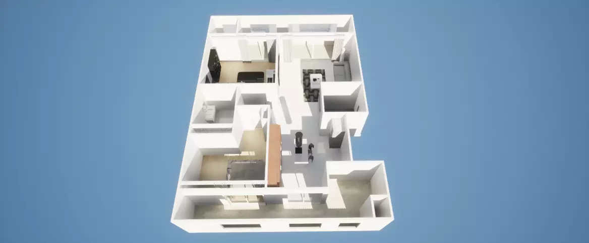 Modern Korea Style aparment interior 3D model_0