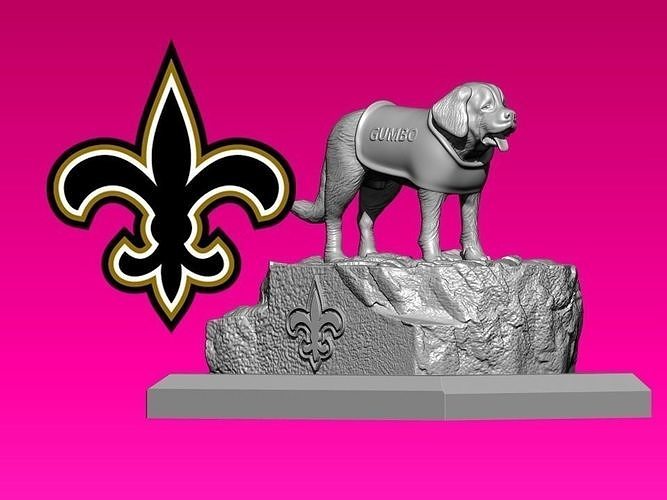 NFL - NEW ORLEANS SAINTS MASSCOT STATUE - 3D PRINT 3D print model