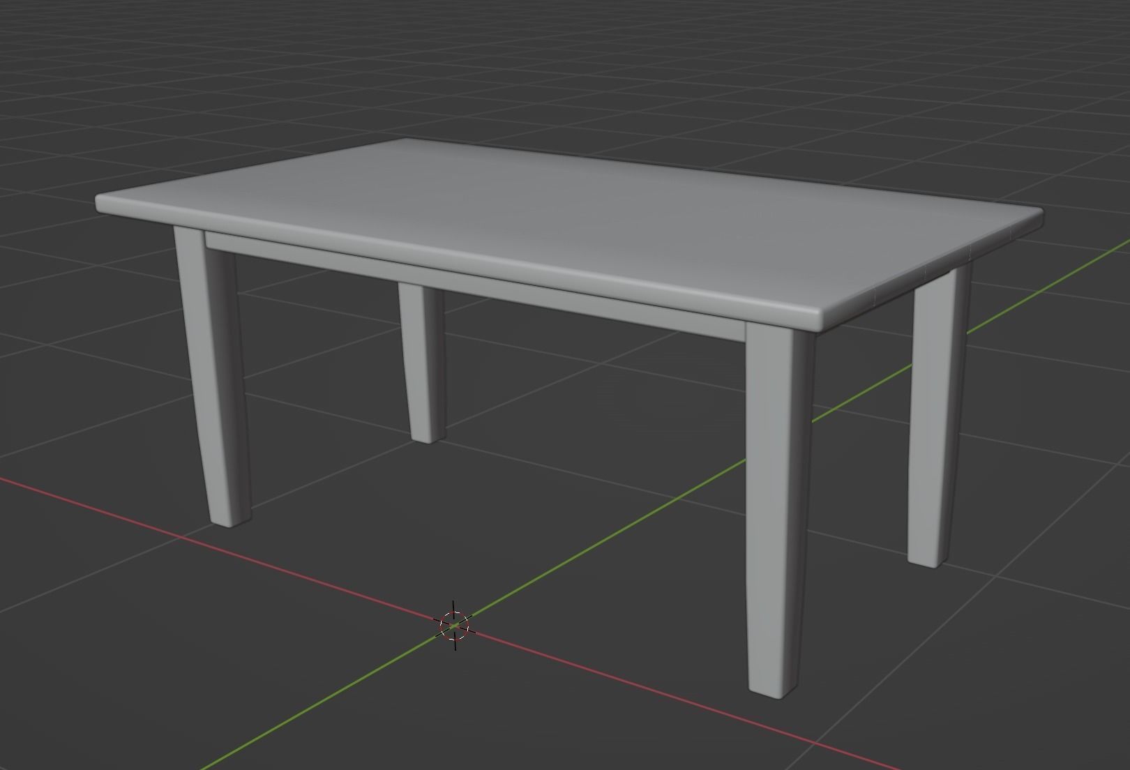 Farmhouse Table Free low-poly 3D model_3