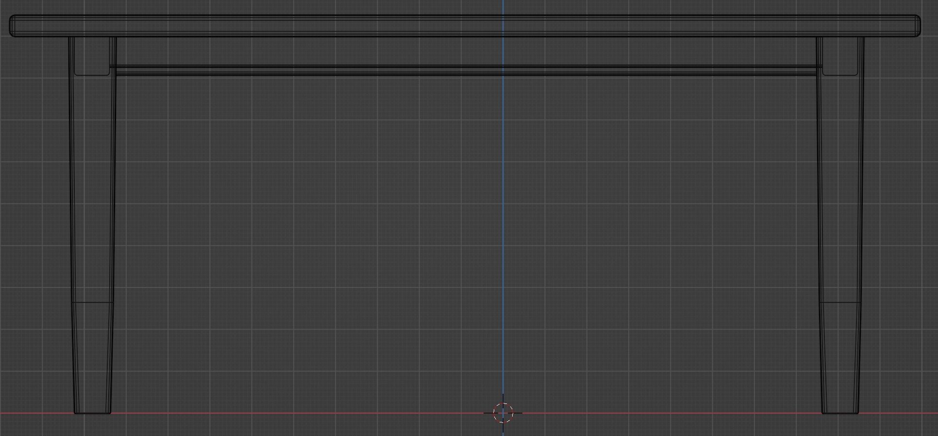 Farmhouse Table Free low-poly 3D model_8