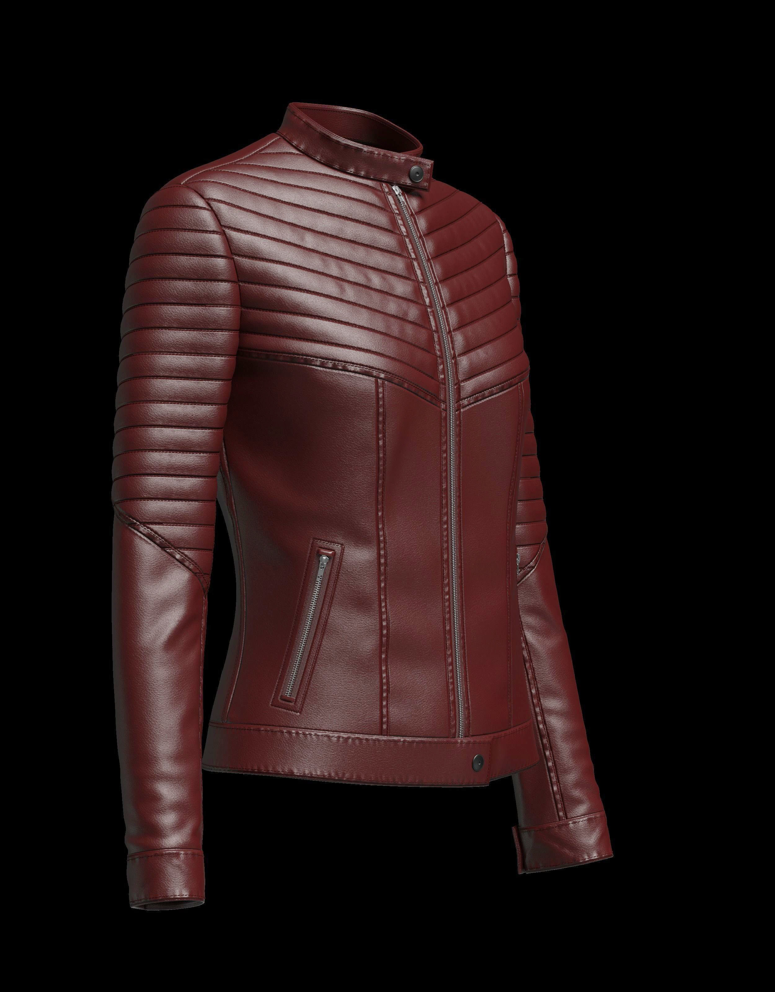 Female Leather Jacket 3d Model 3D model | CGTrader