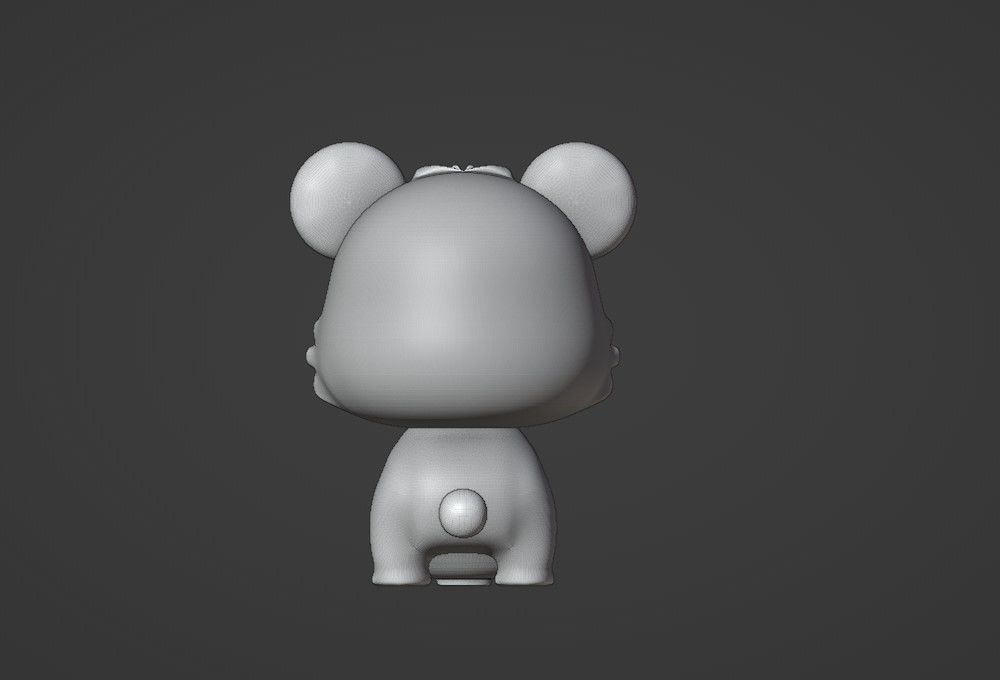 bear and honey 3D print model_3
