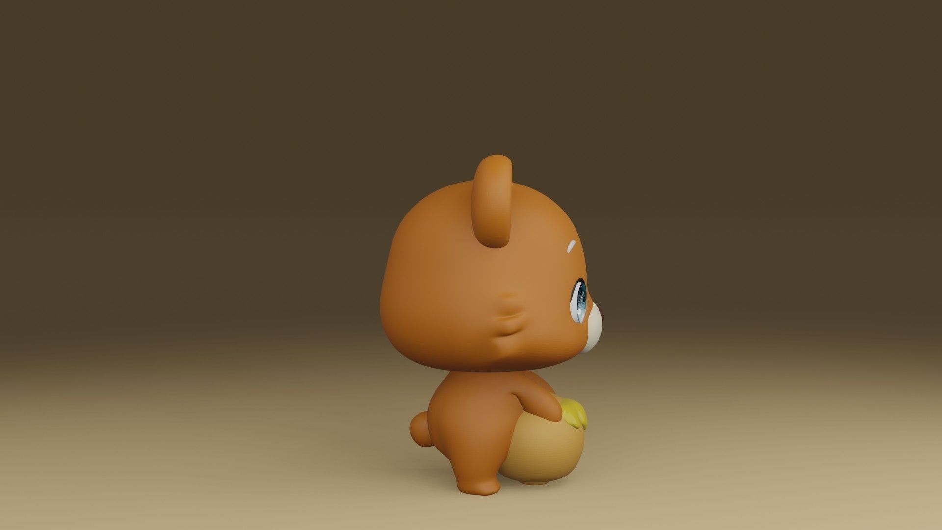 bear and honey 3D print model_8