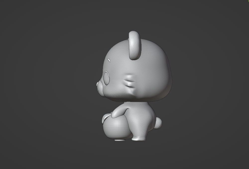 bear and honey 3D print model_4