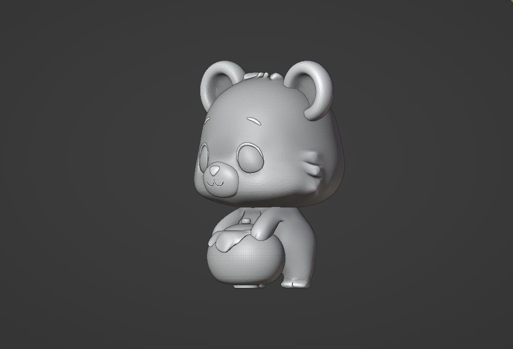 bear and honey 3D print model_5