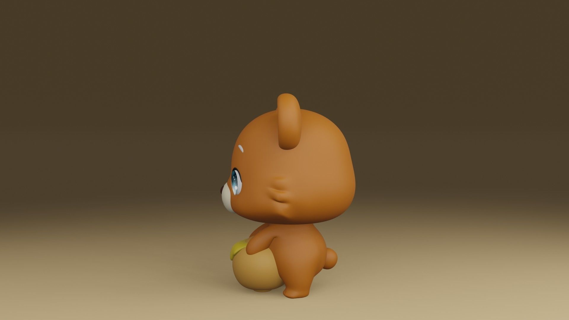 bear and honey 3D print model_12