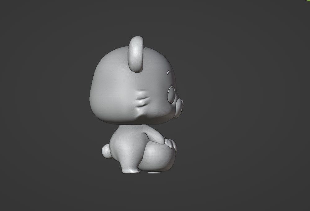 bear and honey 3D print model_2