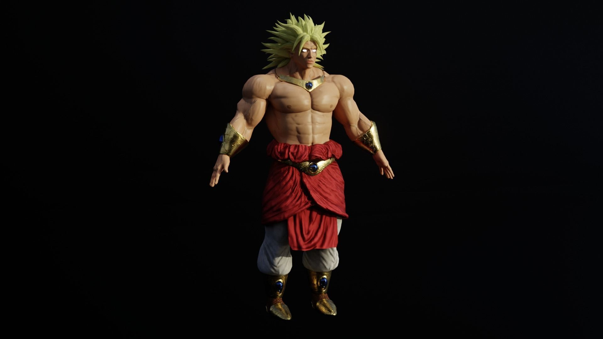 Broly Low-poly 3D model_3